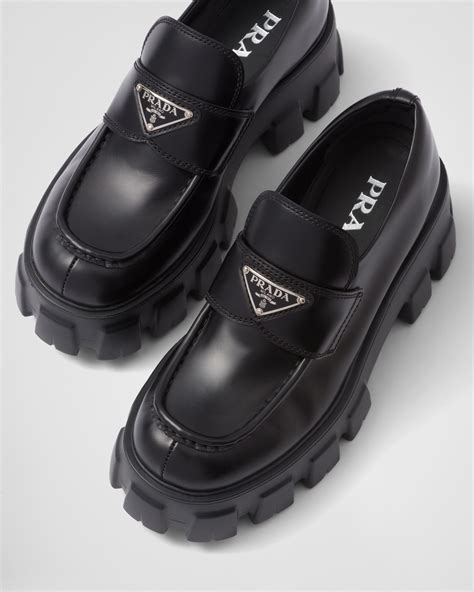 loafers prada women's|prada monolith loafers women.